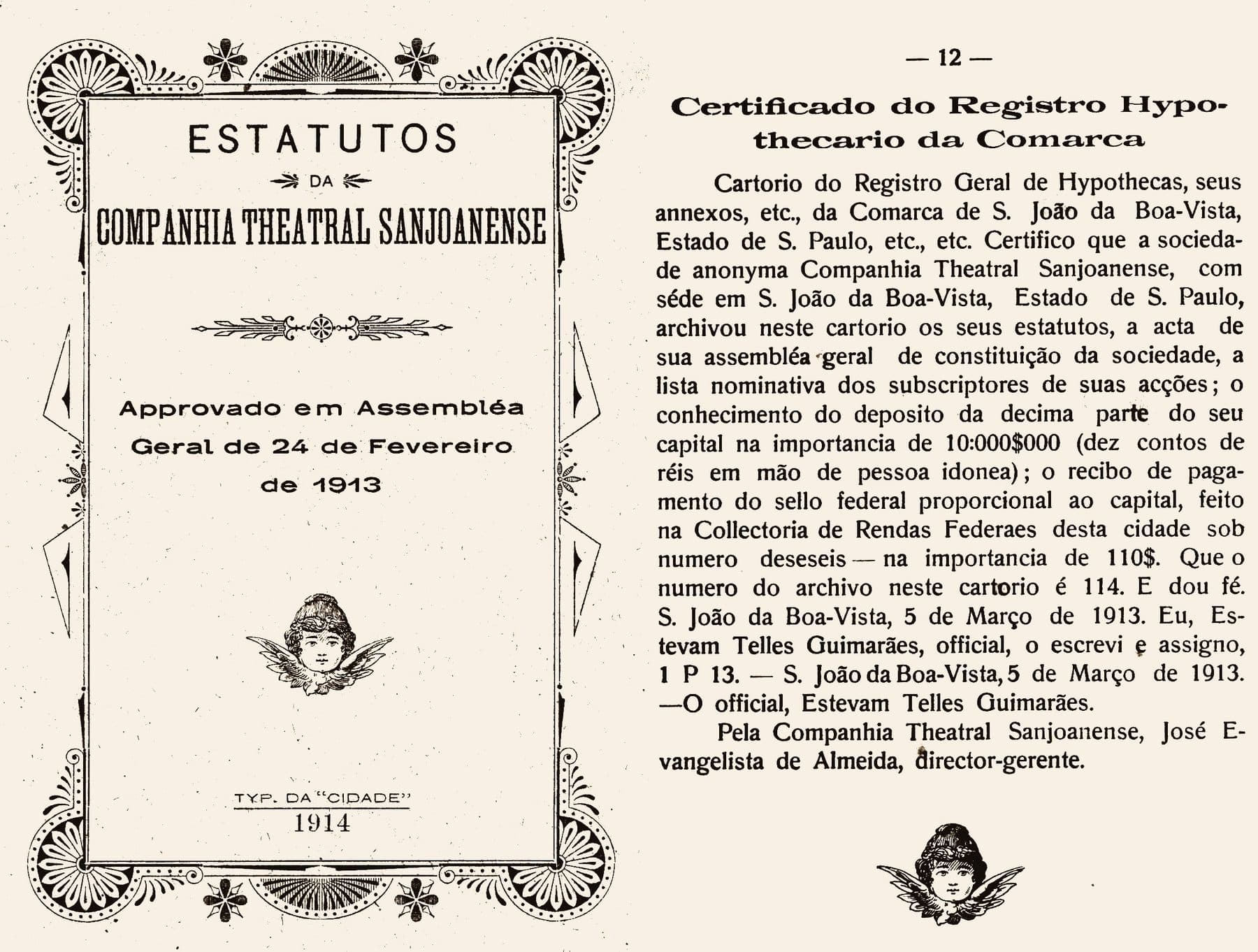 Projeto histórico da fachada do Theatro Municipal.