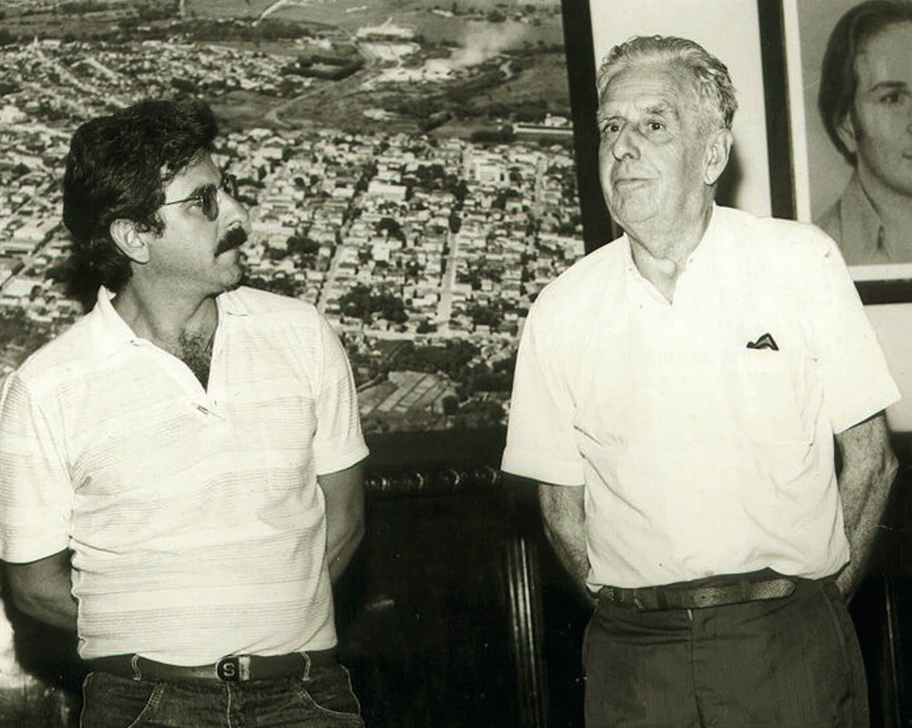 Sidney Beraldo e Oliveira Neto — figuras centrais na compra e no restauro do Theatro.
