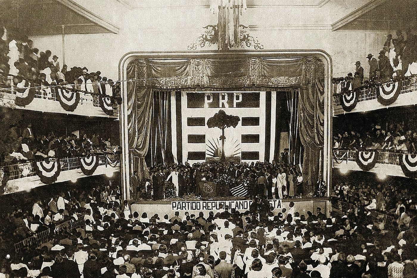 O comício do Partido Republicano Paulista, em 9 de dezembro de 1919.